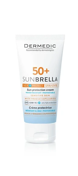 Dermedic Sunbrella krem ochronny do cery naczynkowej SPF 50 