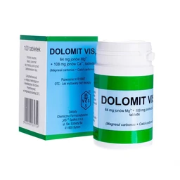 Dolomit VIS 108 mg Ca 2+ + 64 mg Mg 2+ tabletki 