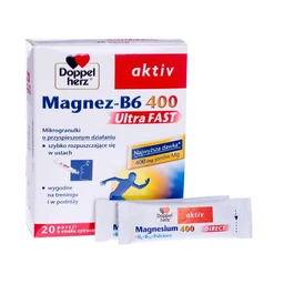 Doppelherz aktiv Magnez-B6 400 Ultrafast proszek o smaku cytrusowym 