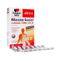 Doppelherz aktiv Mocne kości Calcium 1500 + vit.D 600 mg+15 µg+15 µg tabletki 