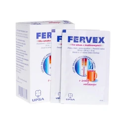 Fervex o smaku malinowym 500 mg+200 mg+25 mg granulat do sporządzenia roztworu doustnego 