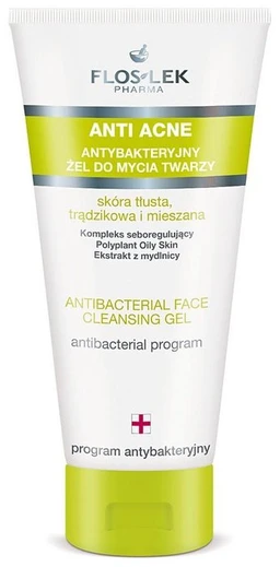 Flos-Lek Anti Acne, antybakteryjny żel do mycia twarzy 