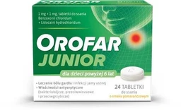 Orofar Junior 1 mg + 1 mg tabletki do ssania 