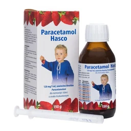 Paracetamol Hasco 120 mg/5 ml zawiesina doustna o smaku truskawkowym 