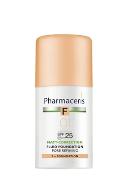 Pharmaceris F Fluid matujący zwężający pory 01 Ivory / SPF 25 