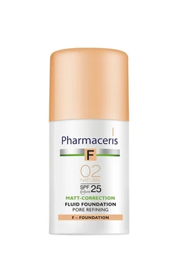 Pharmaceris - fluid matujący zwężający pory, 02 natural, SPF 25 