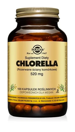 Solgar Chlorella 520 mg kapsułki 