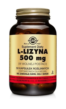 Solgar L-Lizyna 500 mg kapsułki 