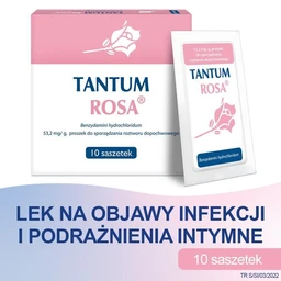 Tantum Rosa 53,2 mg/g proszek do sporządzania roztworu dopochwowego 