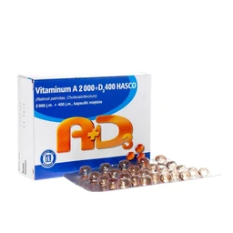 Vitaminum A 2000 + D3 400 Hasco 400 j.m.+2000 j.m. kapsułki miękkie 