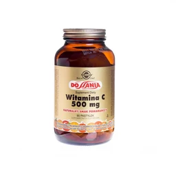 Solgar Witamina C 500 mg+10 mg+4 mg pastylki do ssania o smaku pomarańczowym 