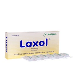 Laxol 100 mg czopki doodbytnicze 