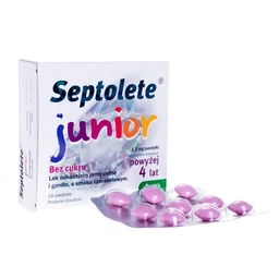 Septolete Junior 1,2 mg pastylki 