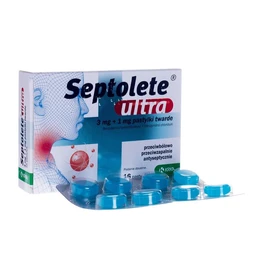 Septolete ultra 3 mg+1 mg pastylki twarde o smaku eukaliptusowym 