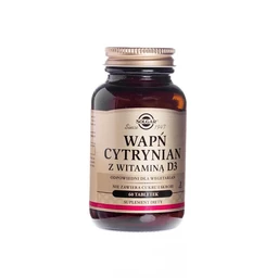 Solgar Wapń cytrynian z Witaminą D 250 mg+3,75 µg tabletki 