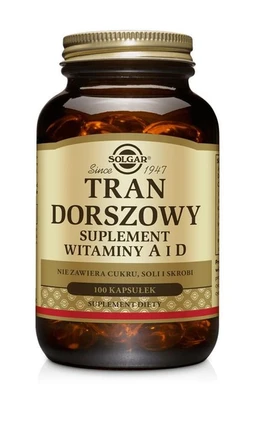 Solgar Tran dorszowy 462 mg+375 µg+3,4 µg kapsułki 