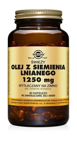 Solgar Olej z siemienia lnianego 1250 mg kapsułki 