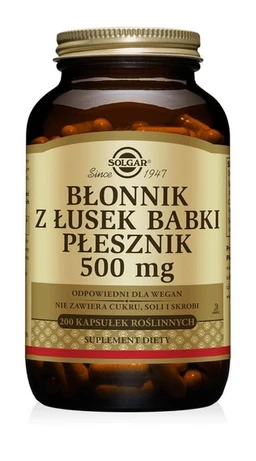 Solgar Błonnik z łusek Babki Płesznik 500 mg kapsułki 