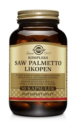 Solgar Saw palmetto Likopen kapsułki 