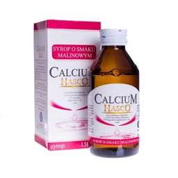 Calcium Hasco o smaku malinowym 115,6 mg Ca2+/5 ml syrop 