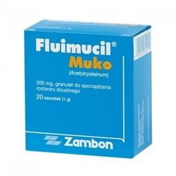 Fluimucil Muko 200 mg granulat do sporządzenia roztworu doustnego 