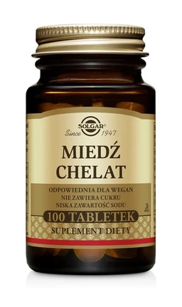 Solgar Miedź Chelat 2,5 mg tabletki 