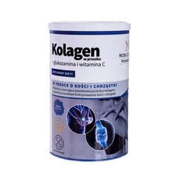 Noble Health Kolagen w proszku + glukozamina i witamina C 3900 mg+1680 mg+700 mg/porcję proszek do sporz. roztw. doustnego 