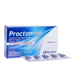 Proctomina 200 mg+100 mg+150 mg czopki doodbytnicze 