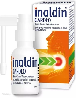 INALDIN Gardło 1,5 mg/ml aerozol do stosowania w jamie ustnej, roztwór 