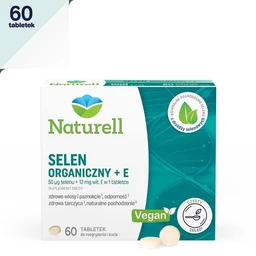 Naturell Selen organiczny + E 12 mg+50 µg tabletki do rozgr. i żucia 