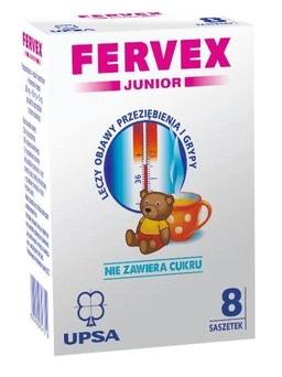 Fervex Junior 280 mg+100 mg+10 mg granulat do sporządzenia roztworu doustnego 