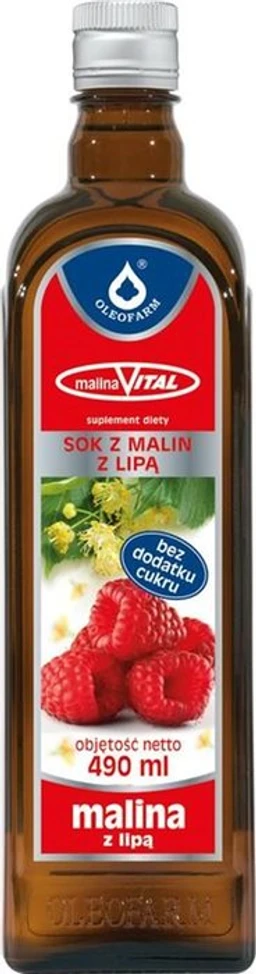 MalinaVital, sok z malin z lipą 