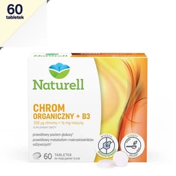 Naturell Chrom organiczny + B3 16 mg+200 µg tabletki do rozgr. i żucia 