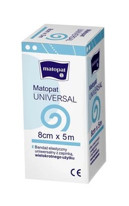 Matopat Universal, bandaż elastyczny z zapinką 5mx8cm 