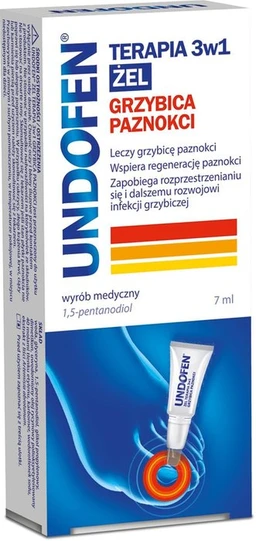 Undofen, terapia 3w1 żel przeciw grzybicy paznokci 