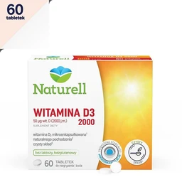 Naturell Witamina D3 2000 50 µg tabletki do rozgr. i żucia 