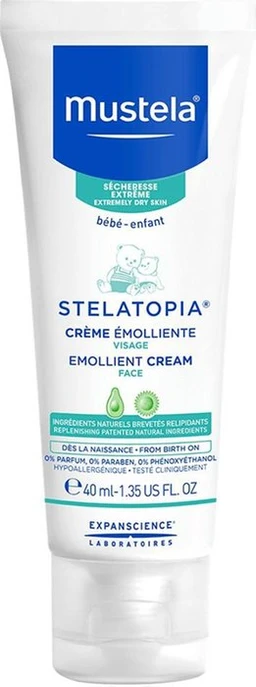 Mustela Stelatopia, krem emolient do twarzy 