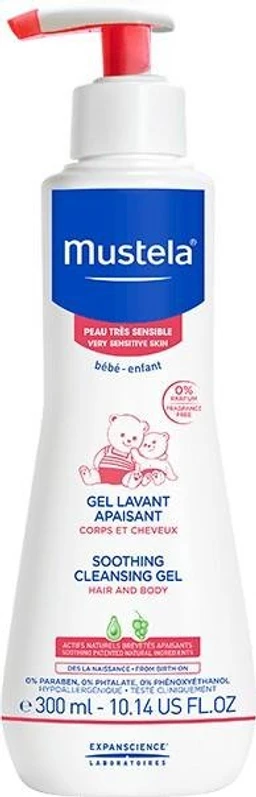 Mustela Bebe Enfant, łagodzący żel do mycia 