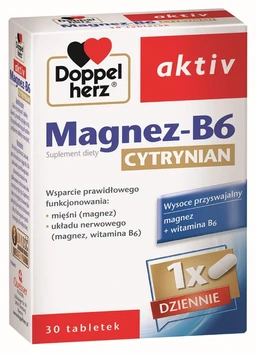 Doppelherz aktiv Magnez-B6 Cytrynian 150 mg+3 mg tabletki 