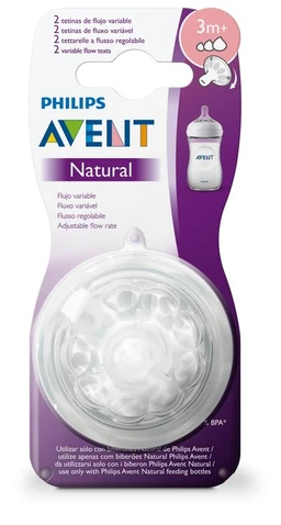 Philips Avent Natural smoczek na butelkę o regulowanym przepływie 3m+ SCF045/27 