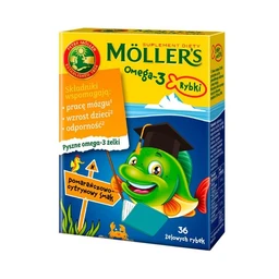 Moller’s Omega-3 Rybki żelki o smaku pomarańczowo-cytrynowym 