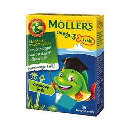 Moller’s Omega-3 Rybki żelki o smaku owocowym 