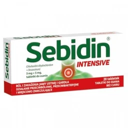 Sebidin Intensive 5 mg+5 mg tabletki do ssania 