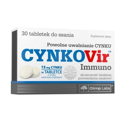 Cynkovir Immuno 15 mg tabletki do ssania o smaku owocowo-miętowym 