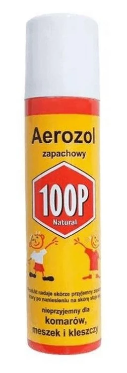 100P, aerozol ochronny przeciw komarom, meszkom i kleszczom 