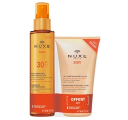 Nuxe Sun zestaw, olejek do opalania SPF 30, 150 ml + balsam po opalaniu 