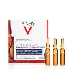 Vichy Liftactiv Glyco-C, skoncentrowana kuracja peelingująca na noc, ampułki 