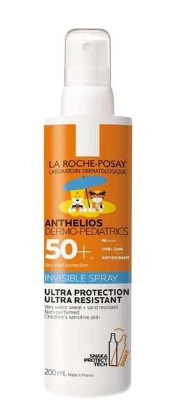 La Roche-Posay Anthelios Dermo-Pediatrics, niewidzialny spray dla dzieci, SPF 50+ 