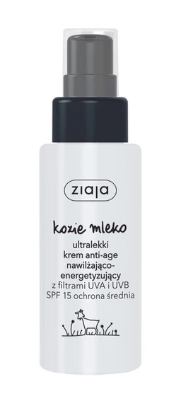 Ziaja Kozie Mleko, ultralekki krem anti-age, nawilżająco-energetyzujący, SPF15 