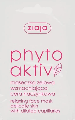 Ziaja Phytoaktiv, maseczka żelowa wzmacniająca, cera naczynkowa 